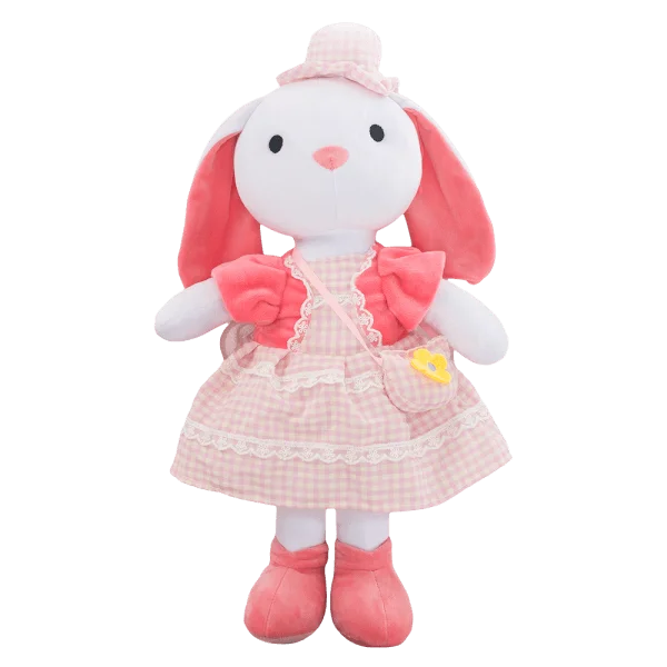Búp bê thỏ con váy hồng đeo túi đáng yêu Animo C503 (TĐ)