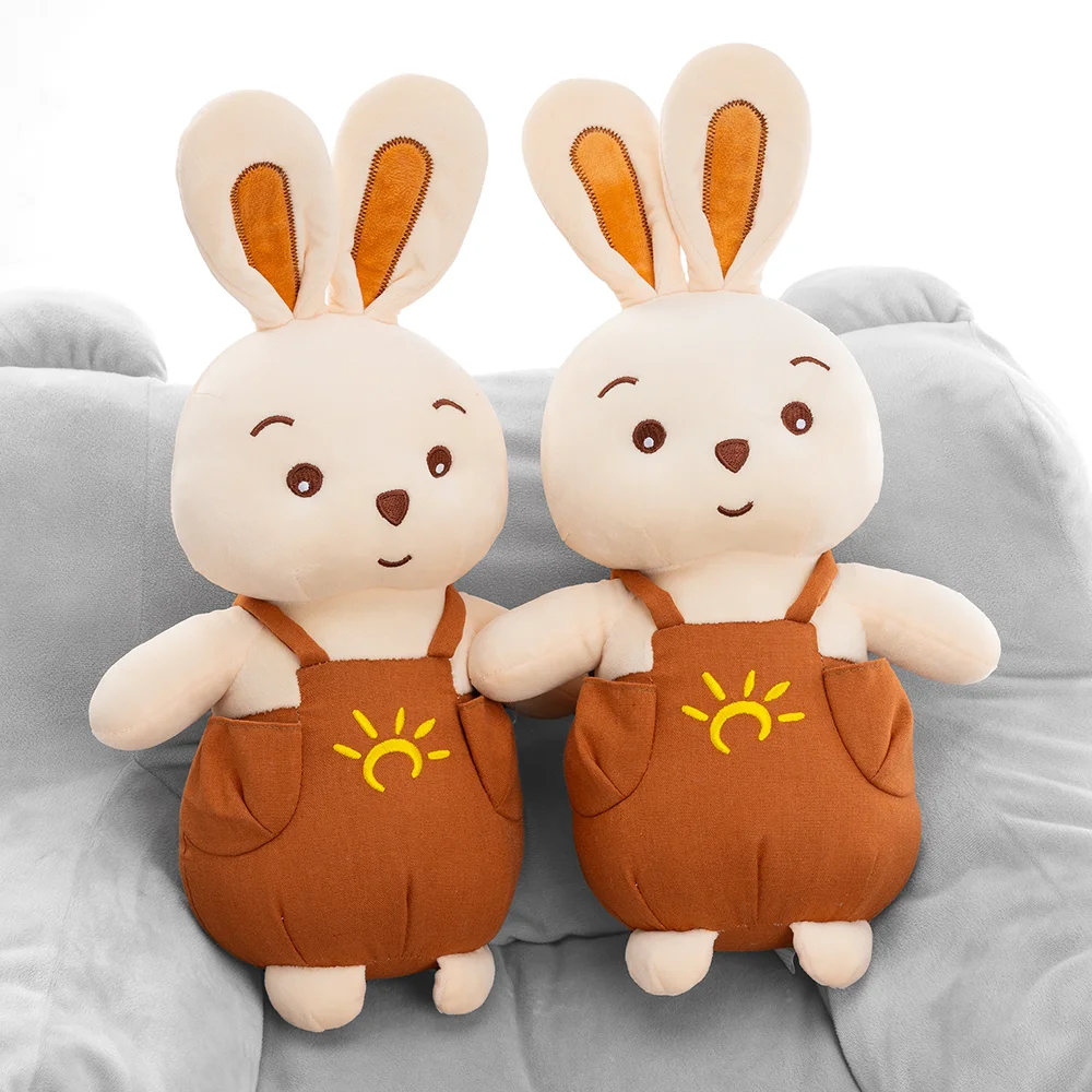 Thú bông thỏ mặc yếm nâu dễ thương Animo C503 (TĐ)