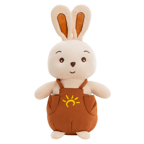 Thú bông thỏ mặc yếm nâu dễ thương Animo C503 (TĐ)
