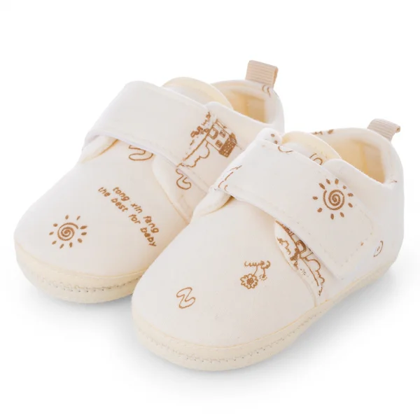 Giày sơ sinh thấp cổ TT Animo A2501_MN009 (9,Kem)