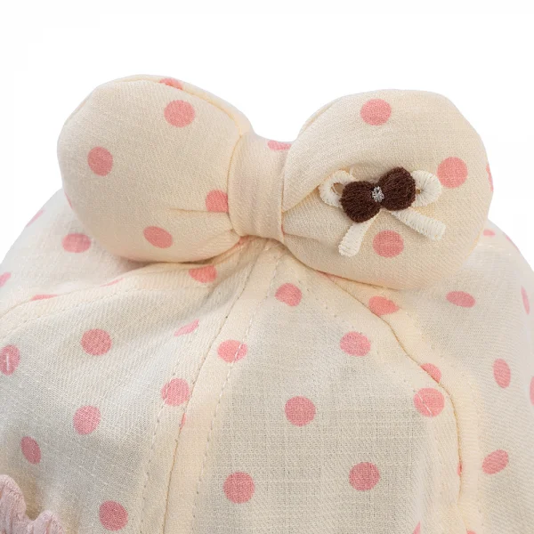 Nón vành tròn khăn voan bé gái 0-12M Animo A2503_MN012 (46cm,Hồng)