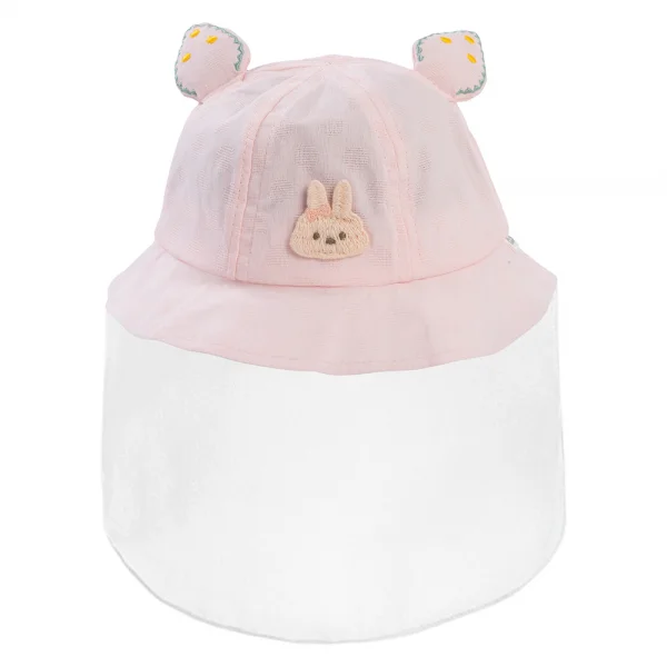 Nón vành tròn khăn voan bé gái 0-12M Animo A2503_MN011 (44cm,Hồng)