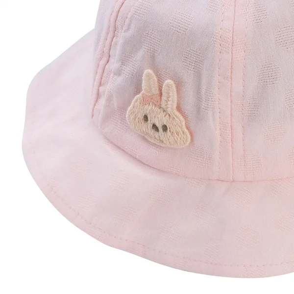 Nón vành tròn khăn voan bé gái 0-12M Animo A2503_MN011 (44cm,Hồng)