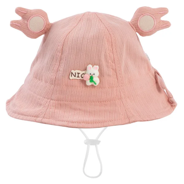 Nón em bé gái 0-12M vành tròn Animo A2503_MN007 (46cm,Hồng)