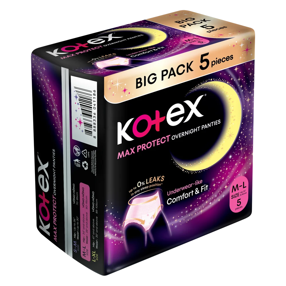 Combo 3 Băng vệ sinh quần Kotex L (5 miếng) (Giao bao bì ngẫu nhiên)