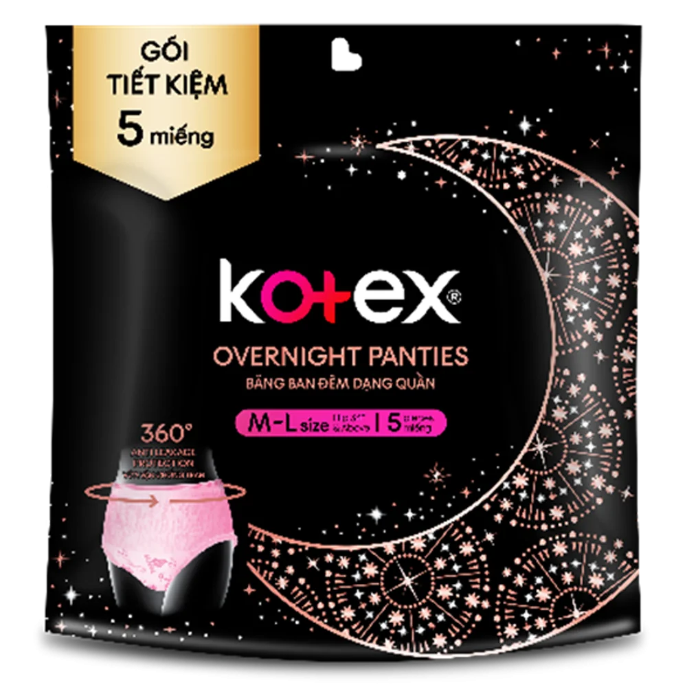 Combo 3 Băng vệ sinh quần Kotex L (5 miếng) (Giao bao bì ngẫu nhiên)