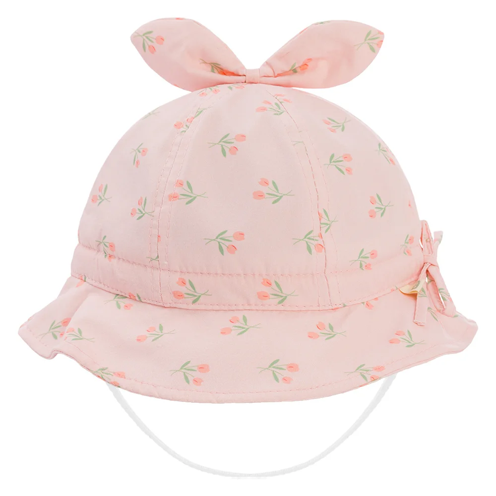 Nón vành tròn bé gái 1-3Y Animo A2503_JK007 (48cm,Hồng)