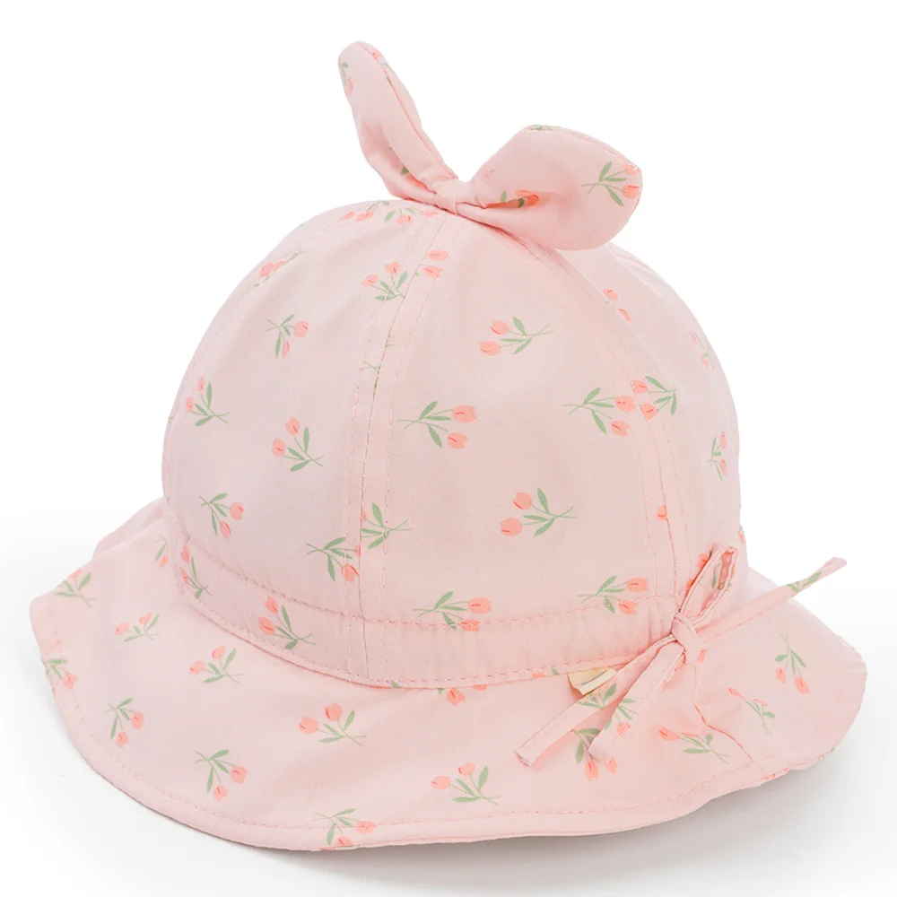 Nón vành tròn bé gái 1-3Y Animo A2503_JK007 (48cm,Hồng)