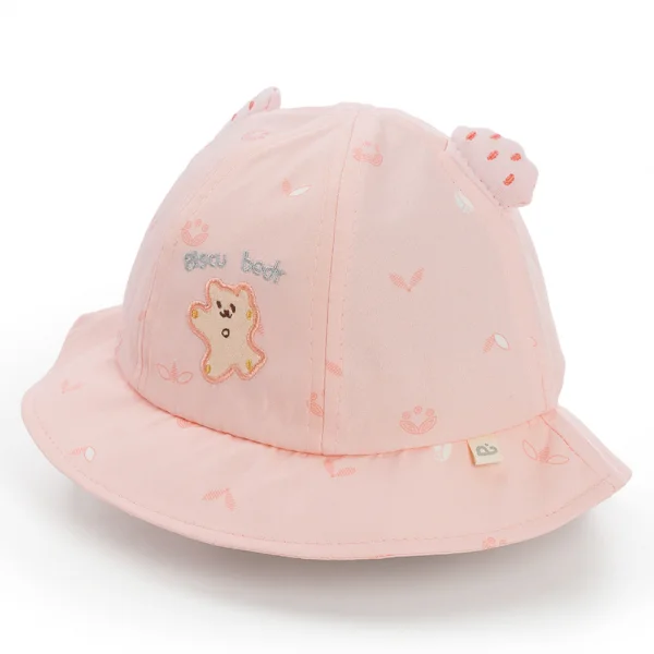 Nón vành tròn bé gái 1-3Y Animo A2503_JK005 (48cm,Hồng)