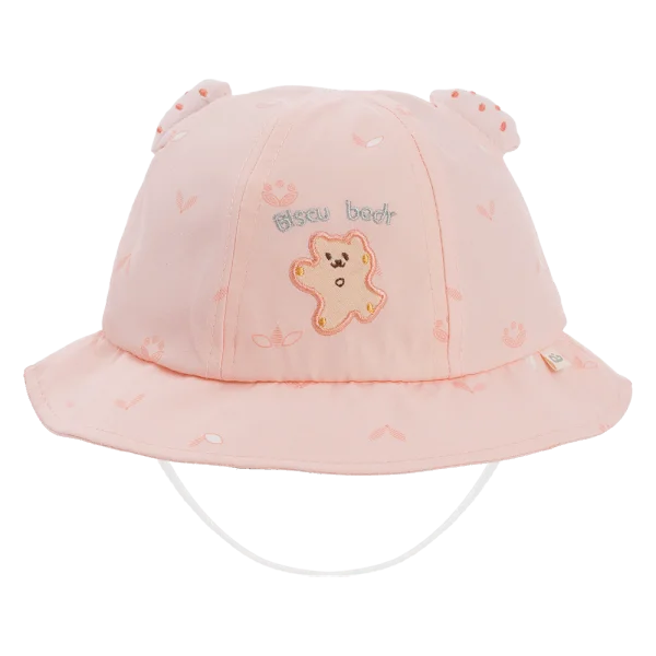 Nón vành tròn bé gái 1-3Y Animo A2503_JK005 (48cm,Hồng)