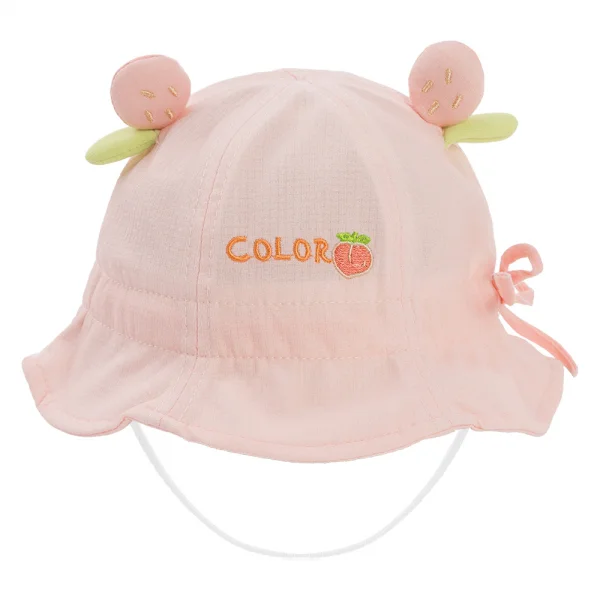 Nón vành tròn bé gái 1-3Y Animo A2503_JK004 (48cm,Hồng)