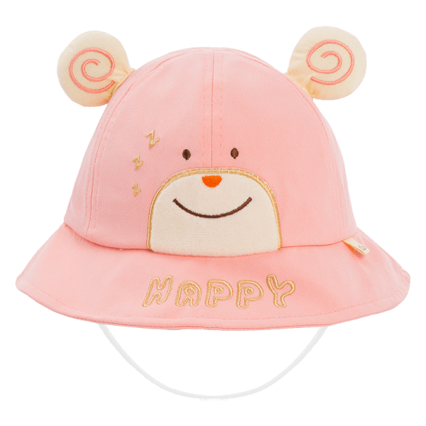 Nón vành tròn bé gái 1-3Y Animo A2503_JK001 (50cm,Hồng)