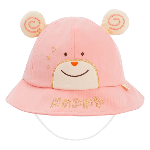 Nón vành tròn bé gái 1-3Y Animo A2503_JK001 (50cm,Hồng)