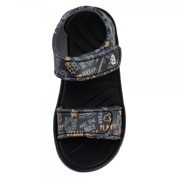 Sandal bé trai Animo A2504_JK001 (17-21,Xám đen)