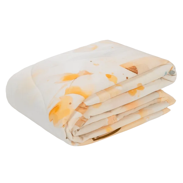 Chăn vải chần bông hoạt hình size lớn T2503_LN002 Animo (110x110cm, Vàng nhạt)