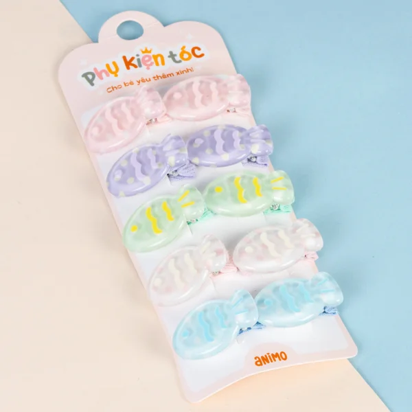 Set kẹp tóc 10 món Animo  A2504_MN025 (Hồng)
