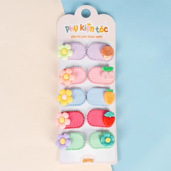 Set kẹp tóc 10 món Animo  A2504_MN024 (Nhiều màu)
