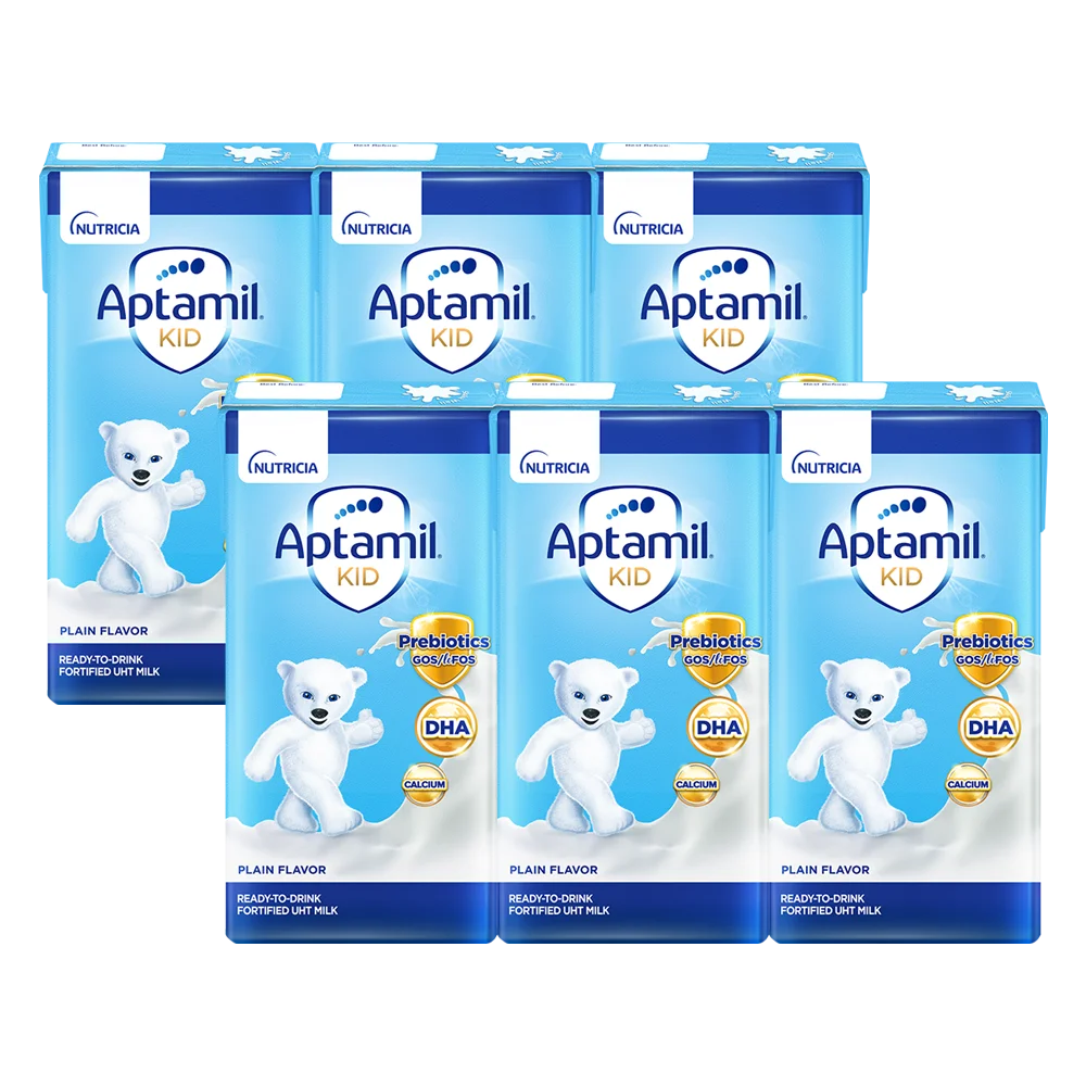 Combo 2 lốc Sữa dinh dưỡng pha sẵn Aptamil Kid 110ml, lốc 3 hộp (Từ 1 tuổi)