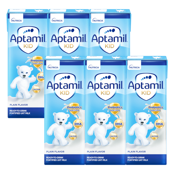 Combo 2 lốc Sữa dinh dưỡng pha sẵn Aptamil Kid 180ml, lốc 3 hộp (Từ 1 tuổi)