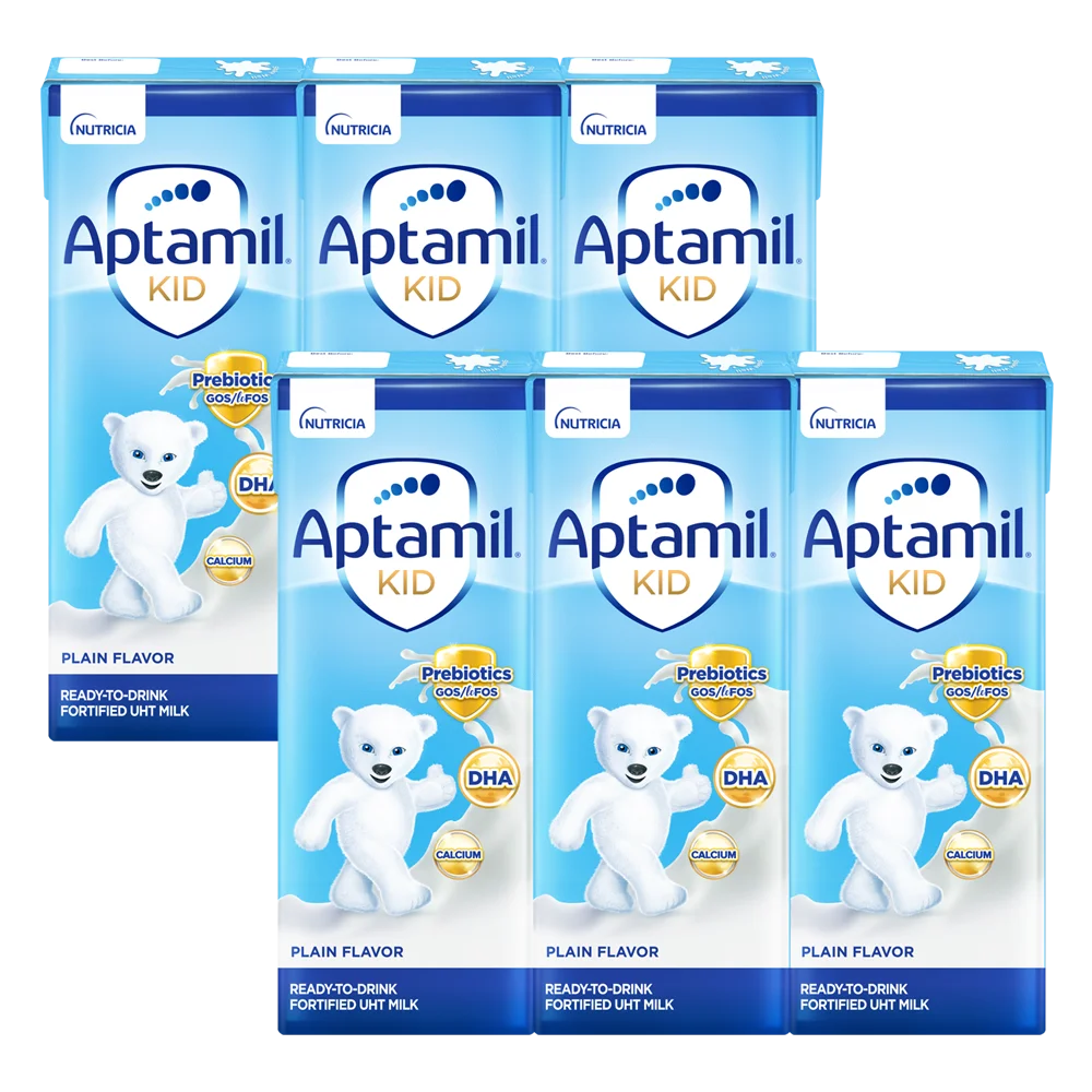 Combo 2 lốc Sữa dinh dưỡng pha sẵn Aptamil Kid 180ml, lốc 3 hộp (Từ 1 tuổi)