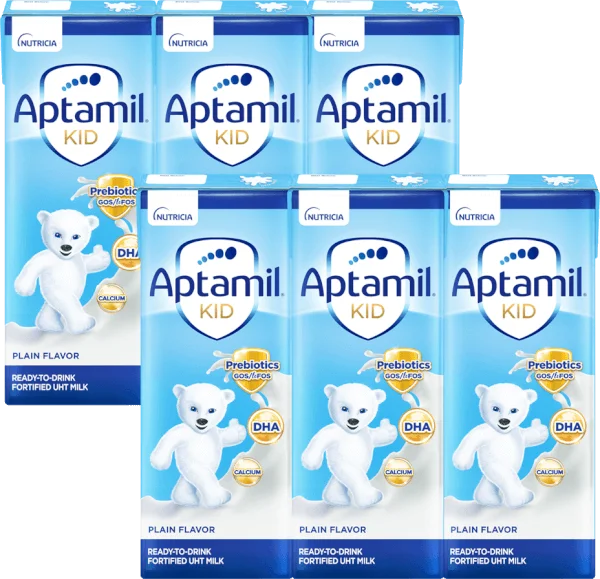 Combo 2 lốc Sữa dinh dưỡng pha sẵn Aptamil Kid 180ml, lốc 3 hộp (Từ 1 tuổi)