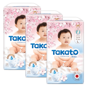 Quà tặng khi mua Combo 3 Tã dán Nhật Bản Takato siêu mềm mại (S, 80 miếng)