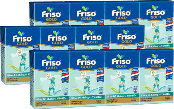 Combo 3 lốc Sữa Friso Gold 110ml (từ 1 tuổi) - Lốc 4 hộp - New