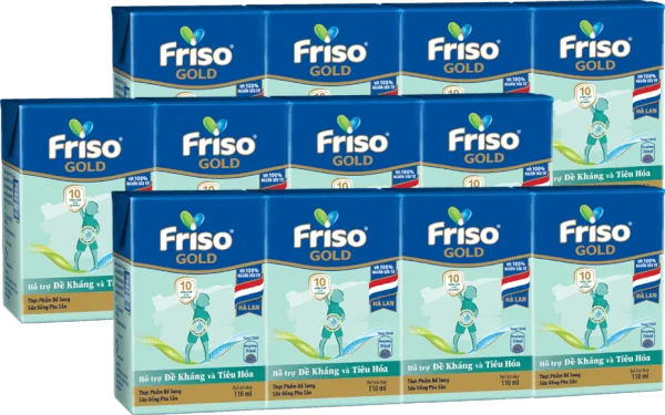 Combo 3 lốc Sữa Friso Gold 110ml (từ 1 tuổi) - Lốc 4 hộp - New