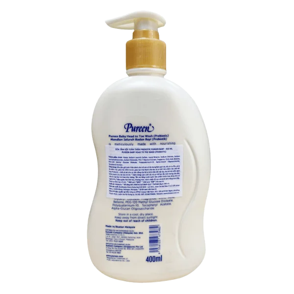 Sữa tắm gội toàn thân baby prebiotic Pureen 400ml