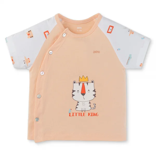 Set 2 Bộ kháng khuẩn Modal ngắn Animo BMC0525022 (0-24M,Cam-trắng,TT06)