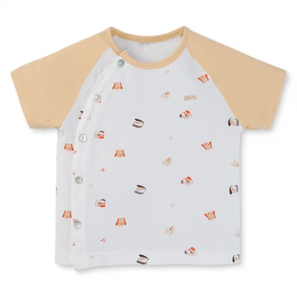 Set 2 Bộ kháng khuẩn Modal ngắn Animo BMC0525021 (0-24M,Nâu-trắng,TT06)