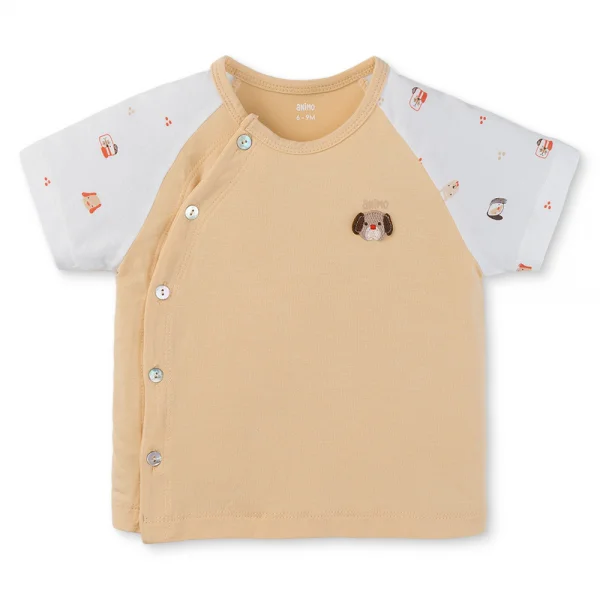 Set 2 Bộ kháng khuẩn Modal ngắn Animo BMC0525021 (0-24M,Nâu-trắng,TT06)