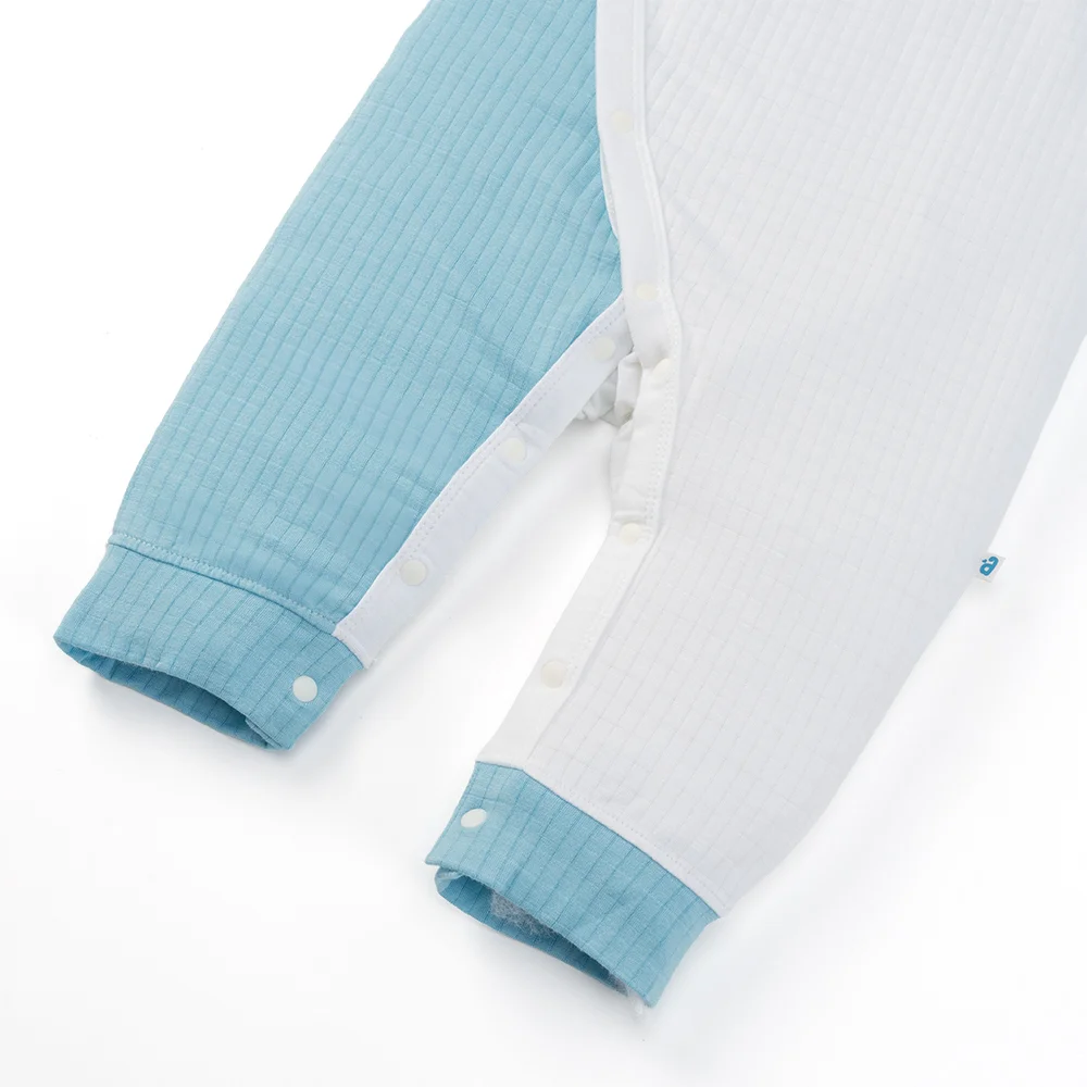 Set 2 bodysuit rayon chống muỗi dài Animo VD0425041 (0-12M,Dương-trắng,TT06)