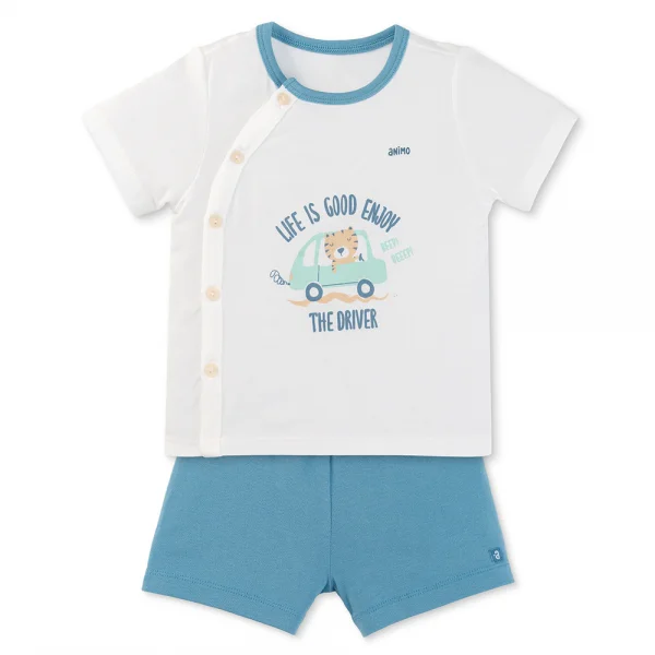 Set 2 bộ modal kháng khuẩn ngắn Animo VD0325027 (0-24M,Dương-trắng,DD06)