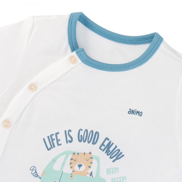Set 2 bộ modal kháng khuẩn ngắn Animo VD0325027 (0-24M,Dương-trắng,DD06)