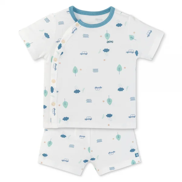 Set 2 bộ modal kháng khuẩn ngắn Animo VD0325027 (0-24M,Dương-trắng,DD06)