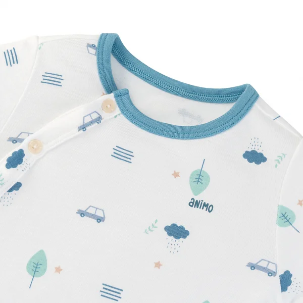 Set 2 bộ modal kháng khuẩn ngắn Animo VD0325027 (0-24M,Dương-trắng,DD06)