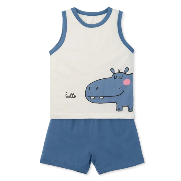 Bộ bé trai áo sát nách quần ngắn Animo easy (1-4Y) HN0525057