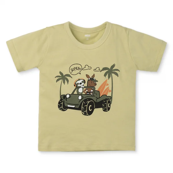 Bộ bé trai ngắn Animo Easy HN0525045 (1-4Y,Lá-lá,TT02)