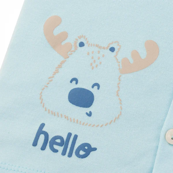 Set 2 bộ modal kháng khuẩn ngắn Animo VD0325026 (0-3M,Xanh-trắng,NN06)