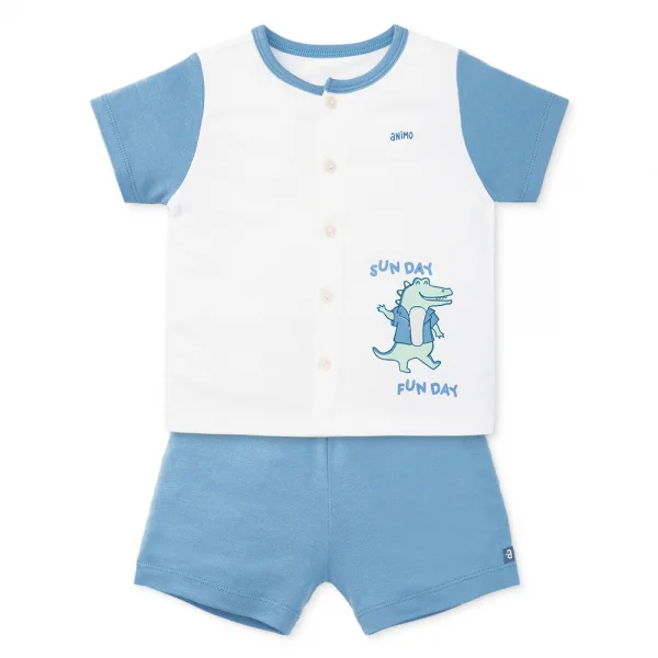 Set 2 bộ modal kháng khuẩn ngắn Animo VD0325025 (0-24M,Biển-trắng,DD06)