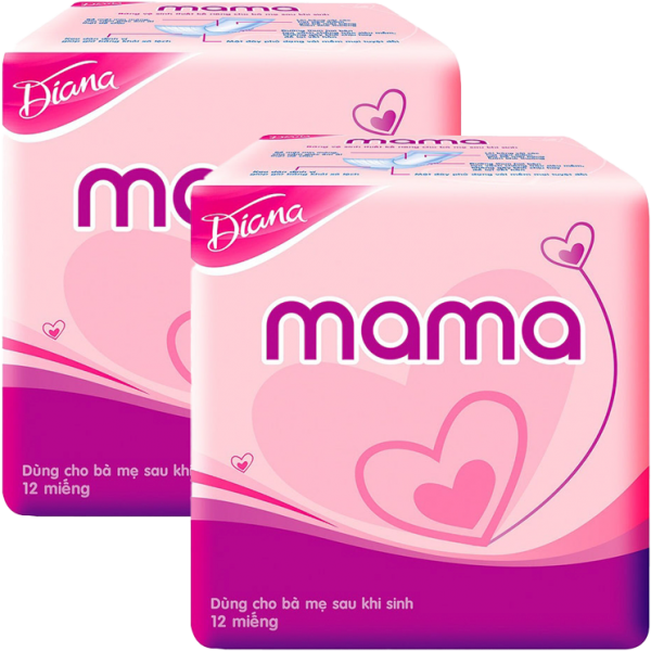 Combo 2 Băng vệ sinh Diana Mama 12 miếng