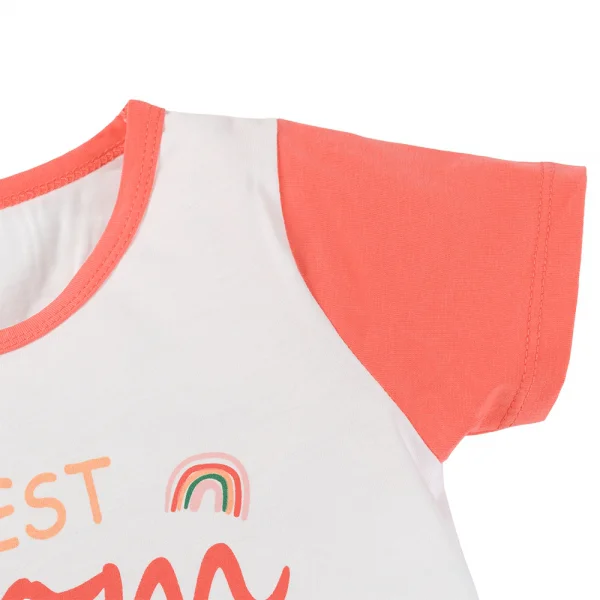 Bộ váy bé gái ngắn Animo Easy TX0625024 (1-4Y,Trắng-đỏ,TT02)