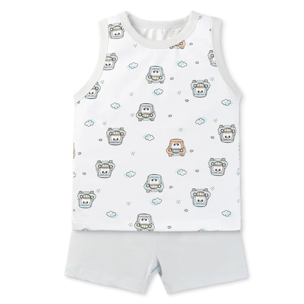 Bộ bé trai áo sát nách quần ngắn Animo easy (1-4Y) HN0525054