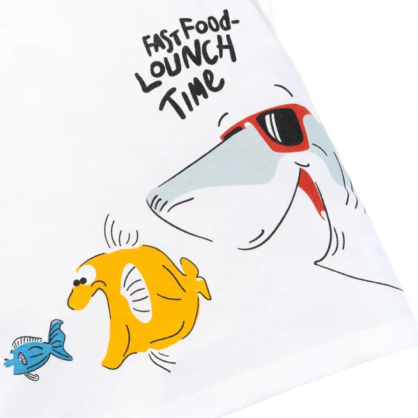 Bộ bé trai ngắn Animo Easy HN0525050 (1-4Y,Trắng-dương,NN02)