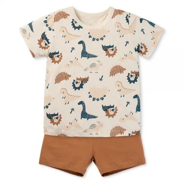 Bộ bé trai ngắn Animo Easy HN0525048 (1-4Y,Kem-nâu,TT04)