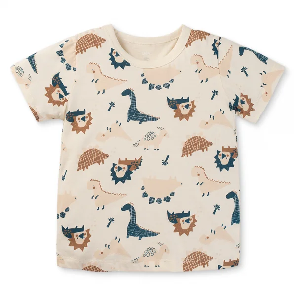 Bộ bé trai ngắn Animo Easy HN0525048 (1-4Y,Kem-nâu,TT04)