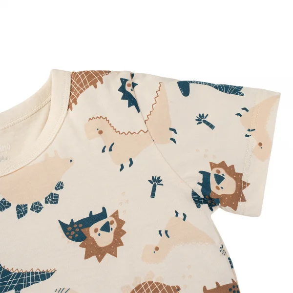 Bộ bé trai ngắn Animo Easy HN0525048 (1-4Y,Kem-nâu,TT04)