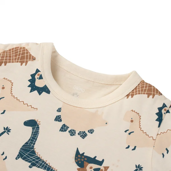 Bộ bé trai ngắn Animo Easy HN0525048 (1-4Y,Kem-nâu,TT04)