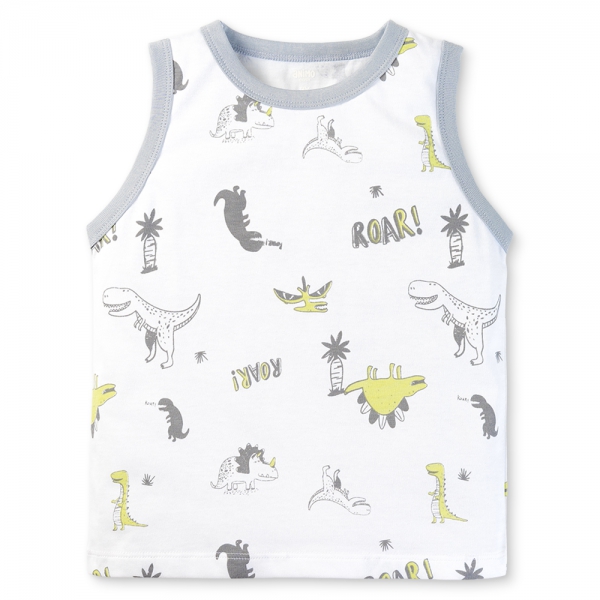 Bộ bé trai sát nách Animo Easy HN0725012 (1-4Y,Trắng-vàng,TT03)